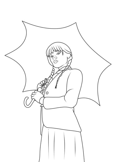 Wandinha Desenho Para Colorir - 7