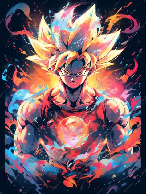 Premium AI Image | Dragonball Z Keith Haring Hatsune Mimi power energy ...