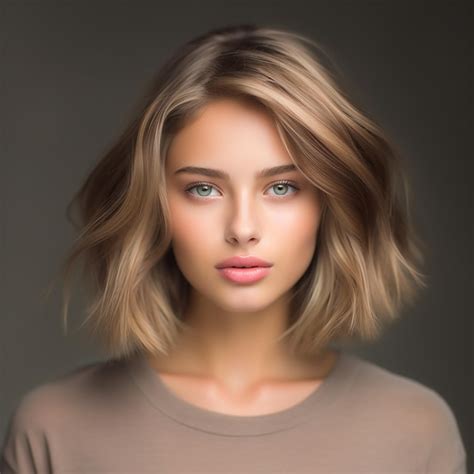 Premium AI Image | Beautiful close up young woman face portrait short ...