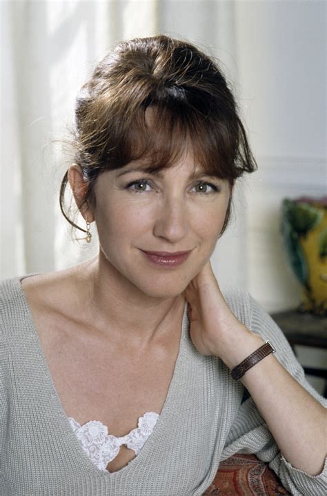 Photo : En France, à Paris, portrait de Nathalie Baye chez elle en 1991