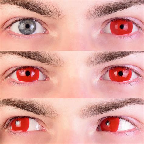 PRIMAL ® Red Mini Sclera Halloween and Costume Contact Lenses – PRIMAL