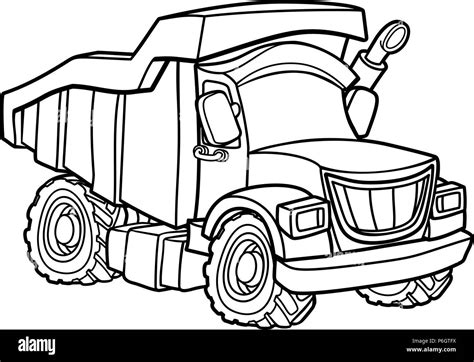 Dump Truck Black and White Stock Photos & Images - Alamy