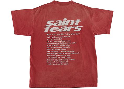 Saint Michael x Denim Tears Saint Tears T-shirt Red Men's - FW21 - US
