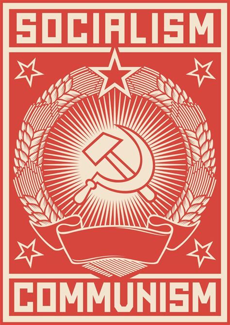 cartel de comunismo o socialismo 3190148 Vector en Vecteezy