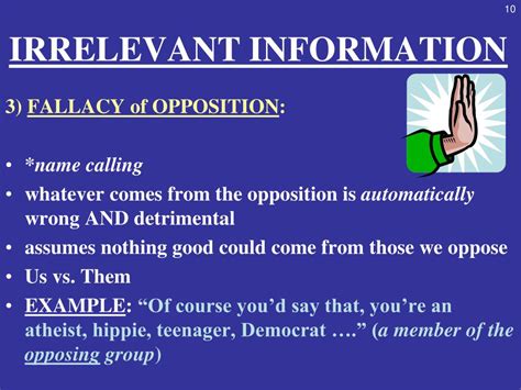 ii irrelevant information powerpoint