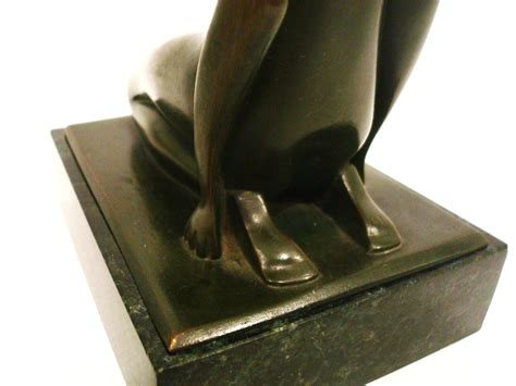 Art Deco Bronze Sculpture Figure of a Naked Woman by Sibylle May ...