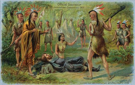 Pocahontas Saving the Life of John Smith Postcard posters & prints by ...