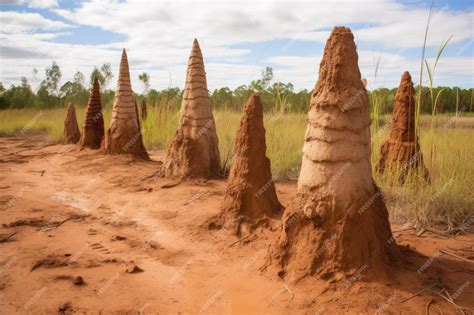 premium ai image termite mound   stages  construction