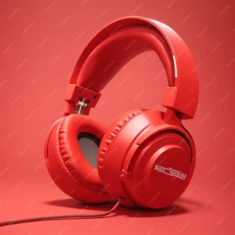 Premium Photo | Red Headphone