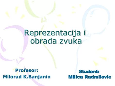 PPT - Reprezentacija i obrada zvuka PowerPoint Presentation, free ...