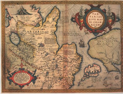 Карта Тартарии (Сибири) Абрахама Ортелиуса 1570г / История. Карты ...