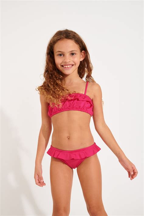 Ensemble 2 pièces fushia à volants fille Mini Tati Azalea | Banana Moon®
