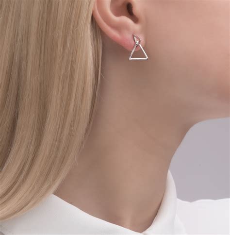 Серебряные серьги SUNLIGHT S10745-C9W-01: белое серебро 925 пробы ...