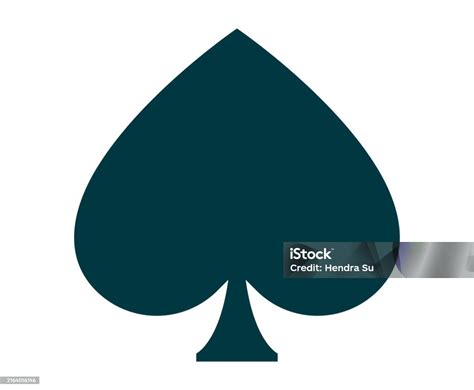 spade card symbol stock illustration  image  ace