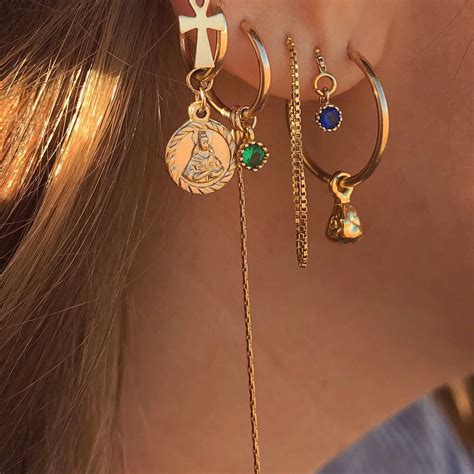 Gold Filled Hoop Earring Gold Charms Gold Small Hoops Gold Disc Hoop