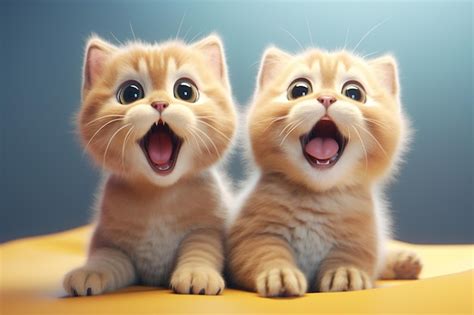 Premium Photo | Cute cats in funny poses