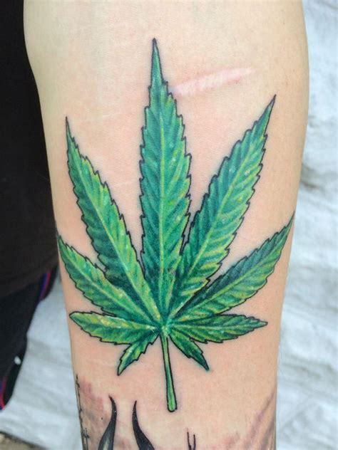 Cannabis Leaf Tattoo by Philip Craft: TattooNOW