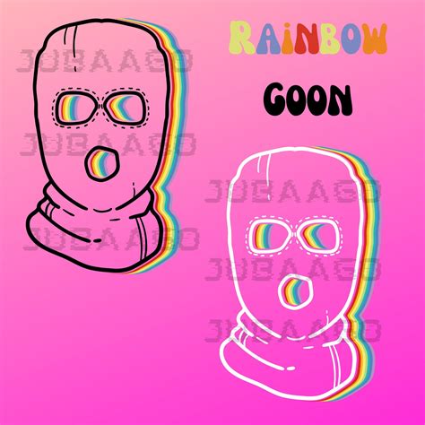 Rainbow Goon Mask SVG/PNG, Goon Clipart, Rainbow Designs, Goon Images