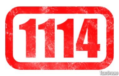 1114 Text Effect and Logo Design Number