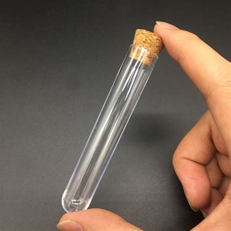 pcs xmm multipurpose plastic glass test tubes  cork stopper