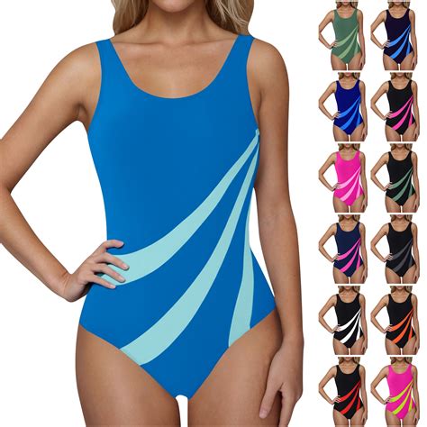 VBTAPA Womens One Piece Swimsuit Tummy Control Sporty Slimming Bathing