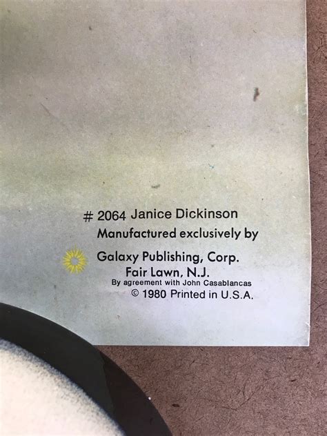 Vintage Original 1980s Janice Dickson Nude Pinup Poster 1980 | Etsy
