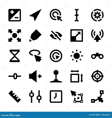 Selection, Cursors, Resize, Move, Controls and Navigation Arrows Vector
