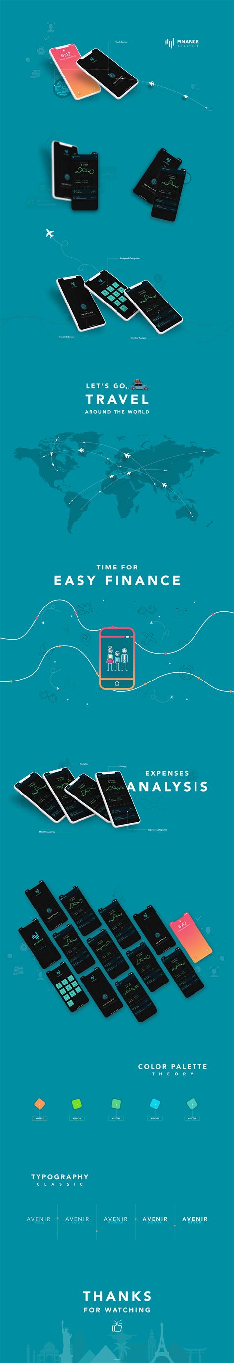 finance analytics mobile app  behance