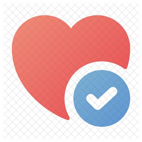 Heart tick Icon - Download in Sticker Style