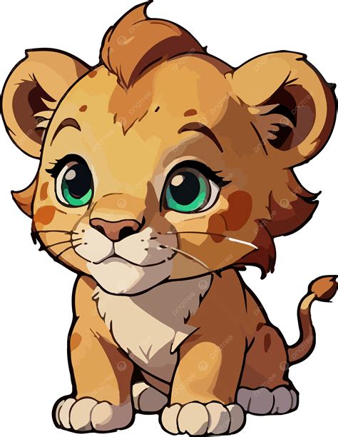 Baby Lion Cartoon Clipart, Lion, Baby Lion, Animal PNG Transparent