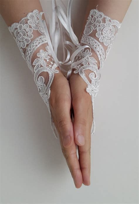 French Lace, Ivory- Long, Wedding Gloves, Bridal Acceessories Gloves