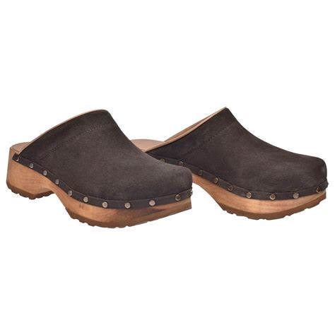 Sanita CHO Chunky Clogs in Coffee Suede | Lotta from Stockholm