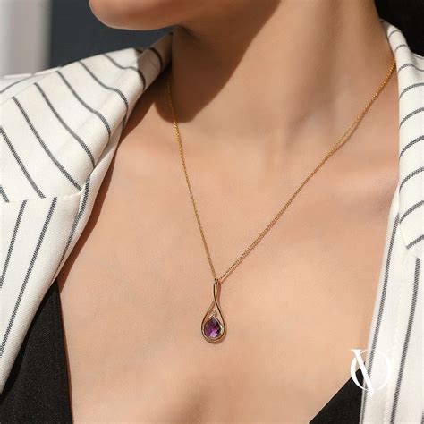 amethyst necklace  women amethyst necklace  sterling silver