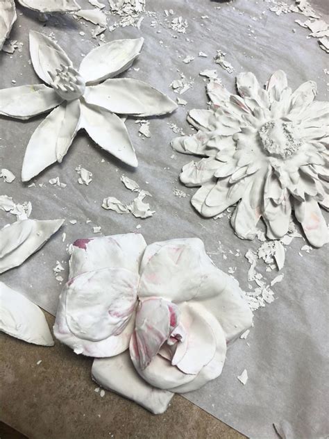 DIY Plaster of Paris Flowers - The Shabby Tree
