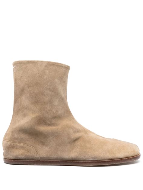 Maison Margiela Tabi Suede Boots | Neutrals | FARFETCH