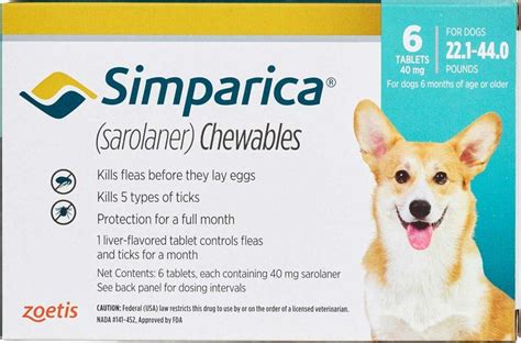 Simparica Chewable Tablets for Dogs Zoetis Animal Health - Safe ...