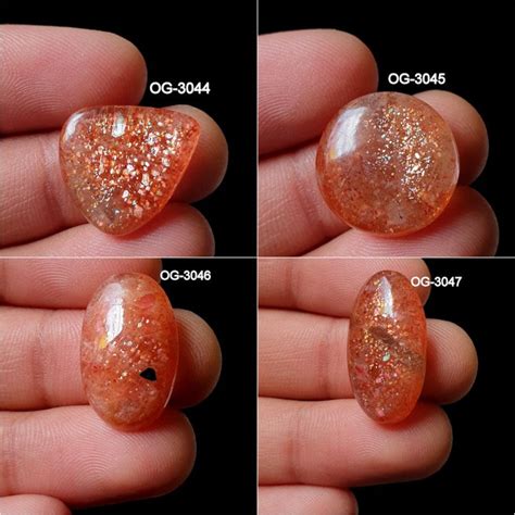 alluring sunstone gemstone natural sunstone cabochon loose stone flat