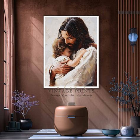 Embrace of Grace Jesus and Child Heartwarming Christian Art Print