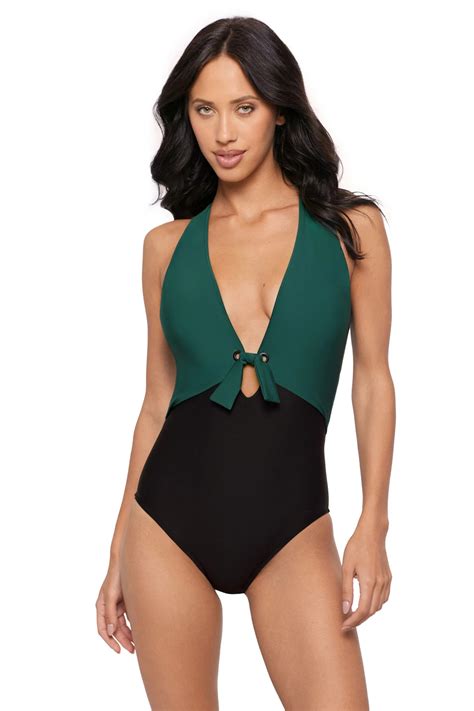 Halle Plunge Tie Front One Piece Swimsuit | Everything But Water