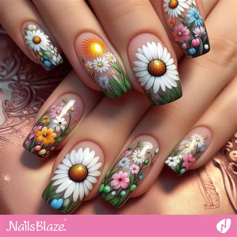 daisy nail art 7