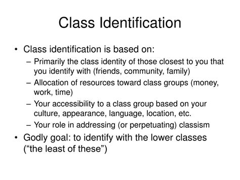 reconciliation  social class powerpoint