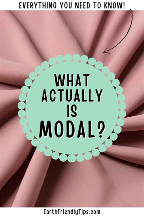 modal earth friendly tips