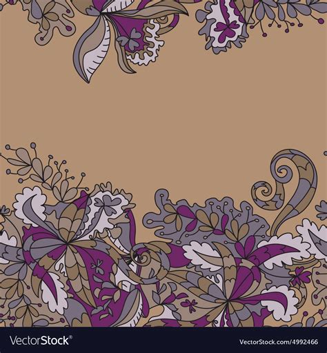 abstract hand drawn wave floral pattern royalty  vector