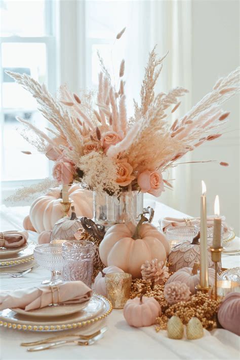 Pastel Thanksgiving Table Decor - The Pink Dream