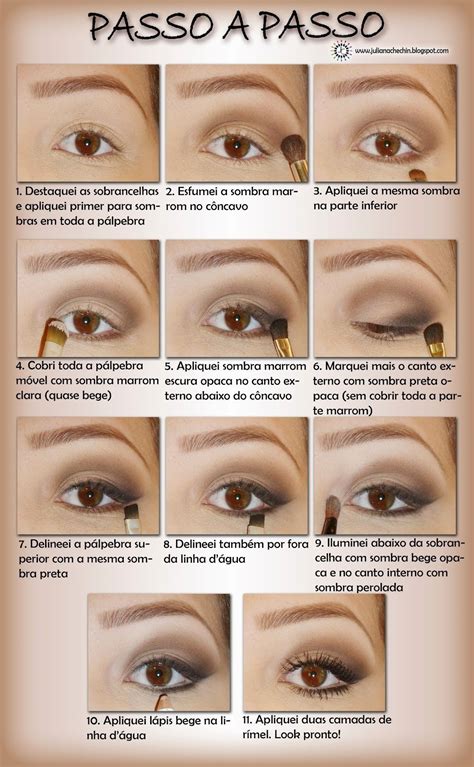 Tutorial De Maquiagem Passo A Passo - Diagrama De Tutorial De Maquiagem Para Os Olhos