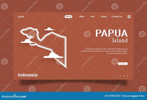 Papua Island Simple Outline Map Vector Illustration | CartoonDealer.com ...