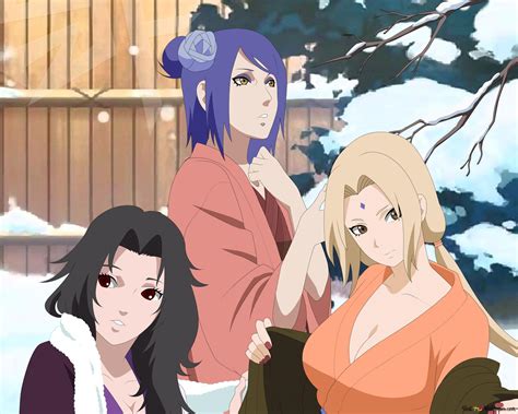 Beautiful womens preparing to take a bath in winter [Naruto] 2K