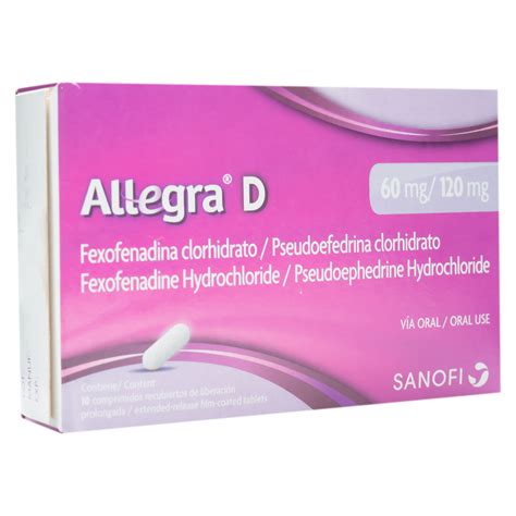 Comprar Allegra D 60/120Mg, Precio indicado por unidad | Walmart Costa