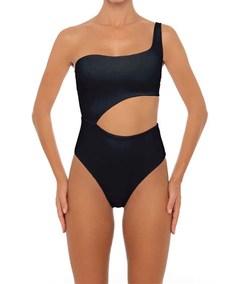 BSWS-S34 Asymmetrical Side Cutout One Piece – Bali Swim