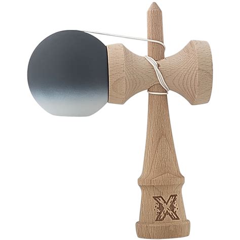 Kendama X Originala, Profesionala, Flippy, din Lemn, Rubber Grip, 18 cm